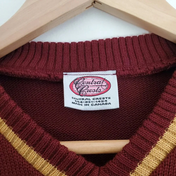 Varsity Cheer Vest in Maroon with Golden Yellow Inner Trim (Size XS / S) - Picture 3 of 5